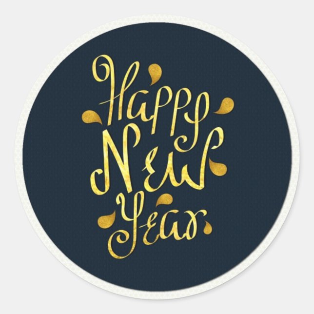Sticker Rond Bonne année (Devant)
