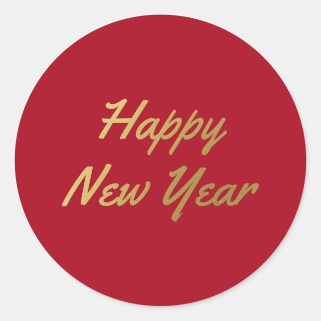 Sticker Rond Bonne année - (Devant)