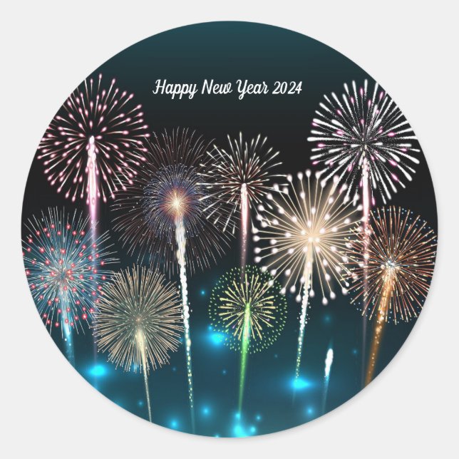 Sticker Rond Bonne année 2024 (Devant)
