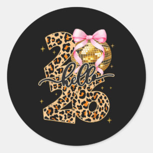 Sticker Rond Bonne année 2026 Boule disco Arc Nouvel An 