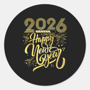 Sticker Rond Bonne année 2026 Fireworks Chargement