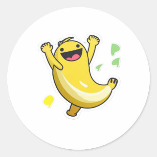Sticker Rond Bonne Banane dansante