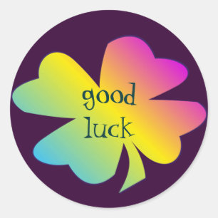 Sticker Rond bonne chance