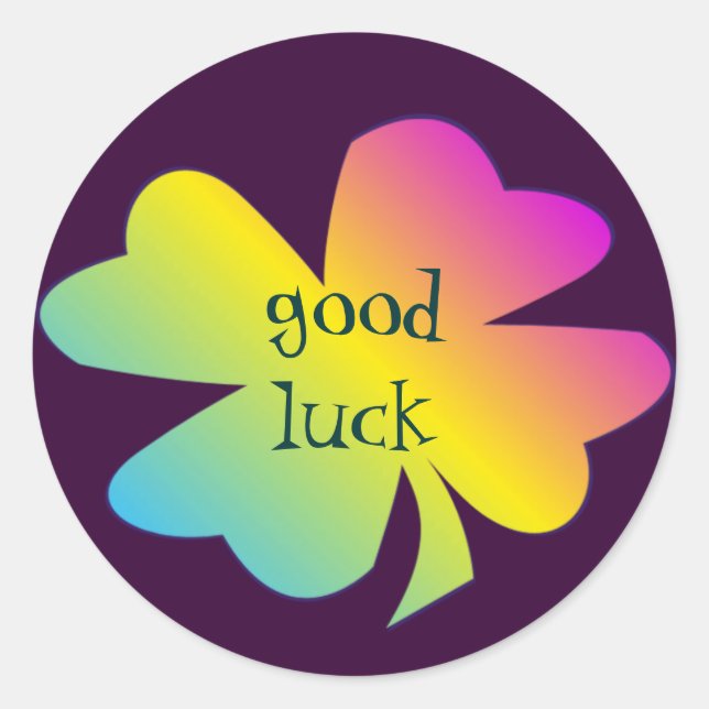 Sticker Rond bonne chance (Devant)