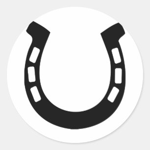 Sticker Rond bonne chance fer à cheval