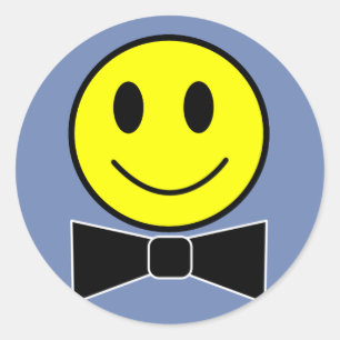 Sticker Rond Bonne Cravate Face Bow