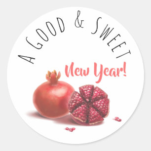 Sticker Rond Bonne et douce nouvelle année ! Grenades de vacanc