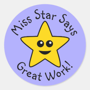 Sticker Rond Bonne étoile Grand Chausseur de travail