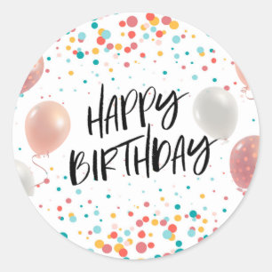 Sticker Rond Bonne fête d'anniversaire