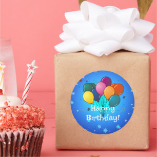 Sticker Rond Bonne fête d'anniversaire