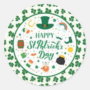 Sticker Rond Bonne fête de la Saint Patrick