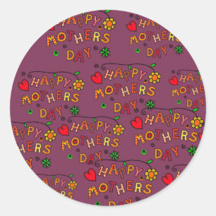 Sticker Rond Bonne fête des mères