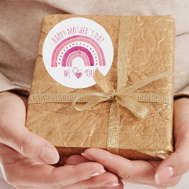 Sticker Rond Bonne fête des mères | Arc-en-ciel rose Nous vous 