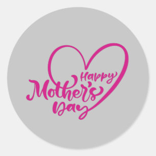 Sticker Rond Bonne Fête des mères avec mon amour