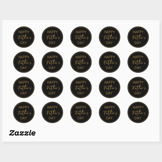 Sticker Rond Bonne Fête des pères (Feuille)
