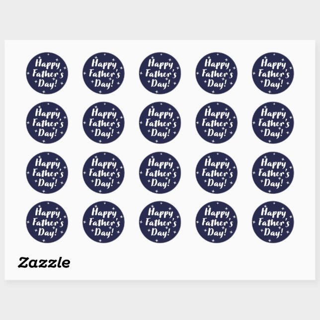 Sticker Rond Bonne Fête des pères (Feuille)