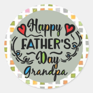 Sticker Rond Bonne Fête des pères - Grand-père