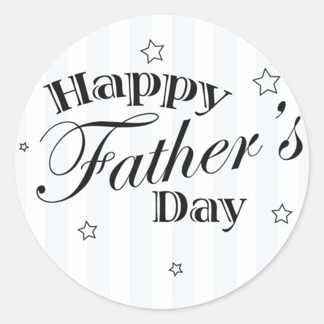 Sticker Rond Bonne Fête des pères Papa Idée cadeau (Devant)