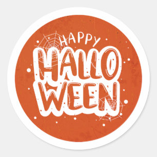 Sticker Rond Bonne fête d'Halloween - Costume d'Halloween