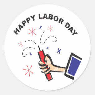 Sticker Rond Bonne fête du travail