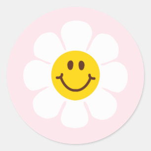 Sticker Rond Bonne Fête Florale Invitation