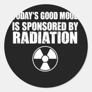 Sticker Rond Bonne humeur d'aujourd'hui commanditée par