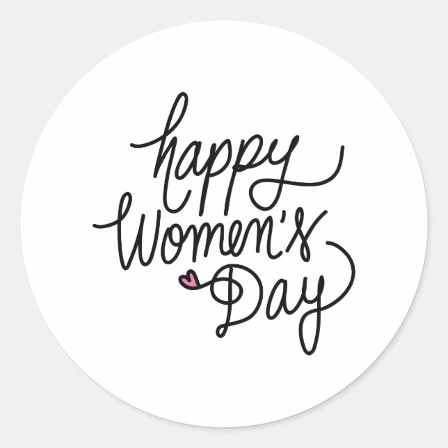 Sticker Rond Bonne Journée des Femmes (Devant)