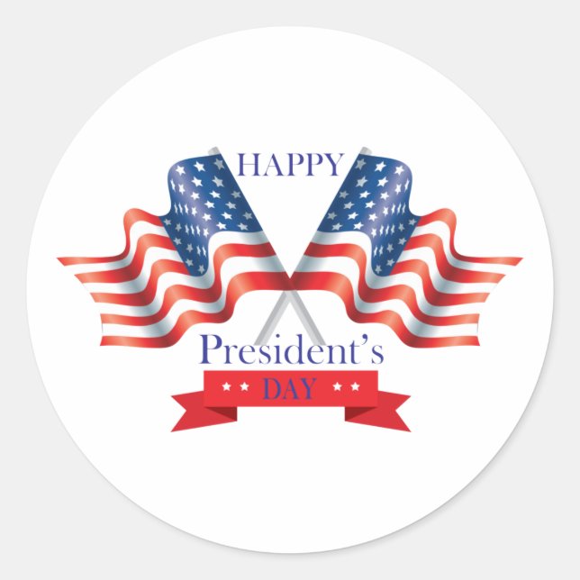 Sticker Rond Bonne journée du Président (Devant)