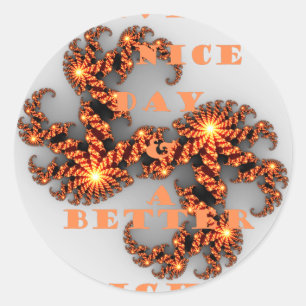 Sticker Rond Bonne journée et meilleure nuit