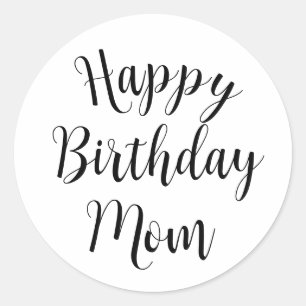 Sticker Rond Bonne maman d'anniversaire