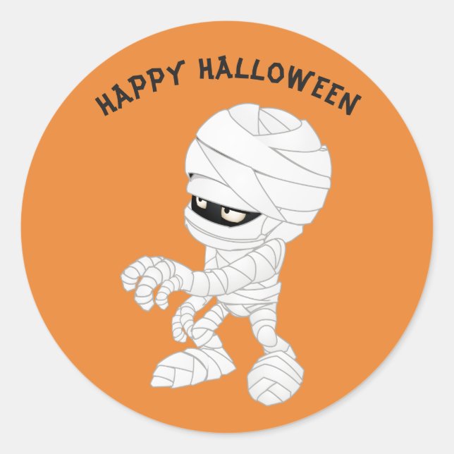 Sticker Rond Bonne maman d'Halloween (Devant)