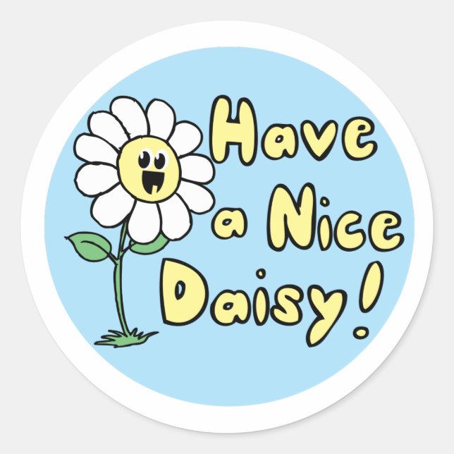 Sticker Rond Bonne marguerite (Devant)