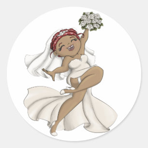 Sticker Rond Bonne Mariée 04