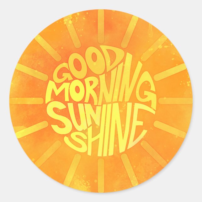 Sticker Rond Bonne nuit, Sunshine ! (Devant)