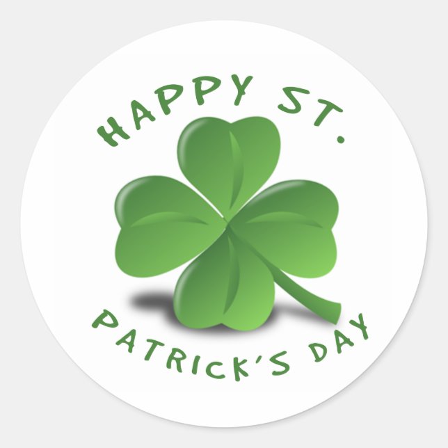 Sticker Rond Bonne Saint Patrick's Day (Devant)