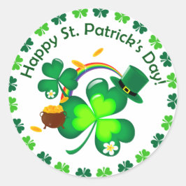 Sticker Rond Bonne Saint Patrick's Day
