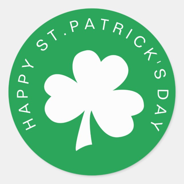Sticker Rond Bonne Saint Patrick's Day (Devant)