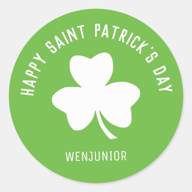 Sticker Rond Bonne Saint Patrick's Day Celebration Business (Devant)