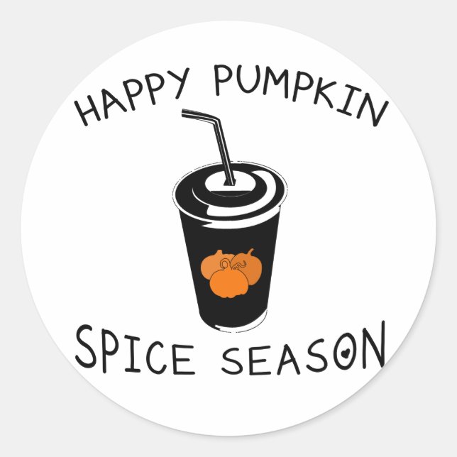 Sticker Rond Bonne saison des épices citrouilles (Devant)