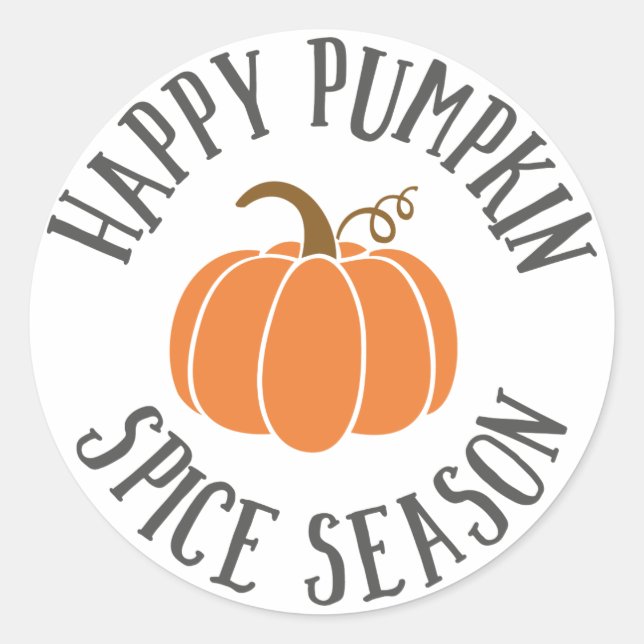 Sticker Rond Bonne saison des épices Citrouilles (Devant)