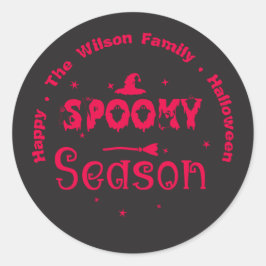 Sticker Rond Bonne saison Éffrayante d'Halloween