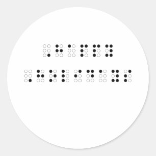 Sticker Rond Bonnes fêtes dans le braille