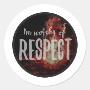 Sticker Rond bonnes vitrines dire pour l'amour de soi, l'accept