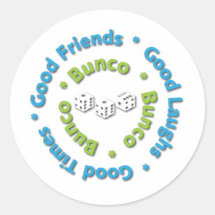 Sticker Rond bons amis du bunco