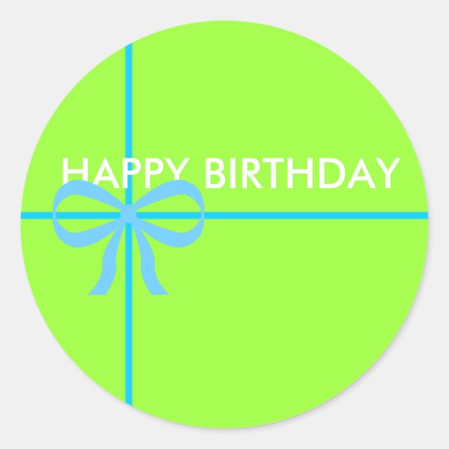 STICKER ROND BONS BÂTIMENTS D'ANNIVERSAIRE (Devant)