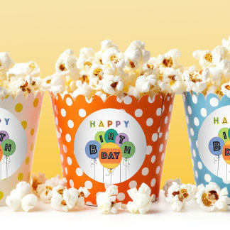 Sticker Rond Bons d'anniversaire de fête brillante