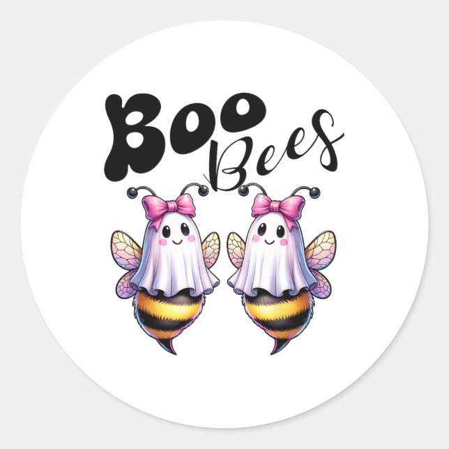 Sticker Rond Boo Bees Ghost Bee Halloween Costume Femmes Drôle (Devant)