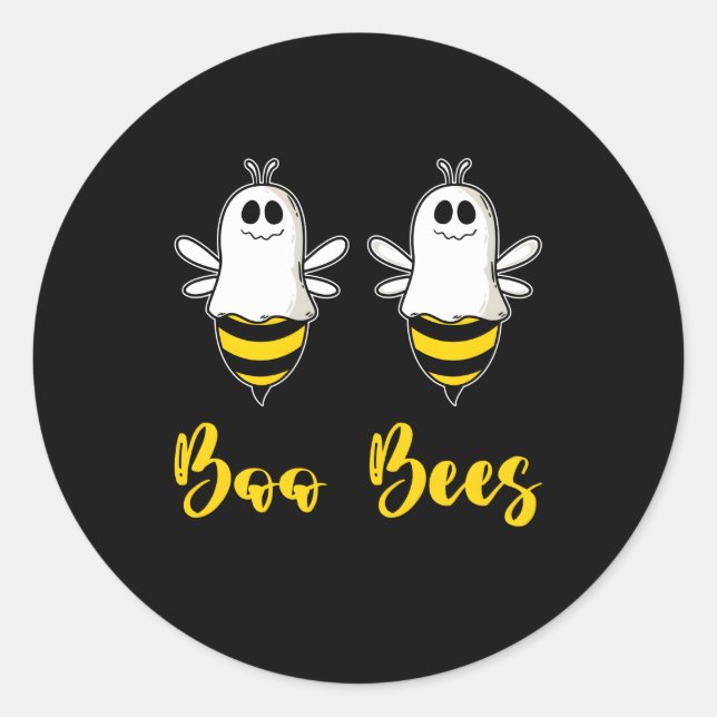 Sticker Rond Boo Beez Bee Halloween Bees (Devant)