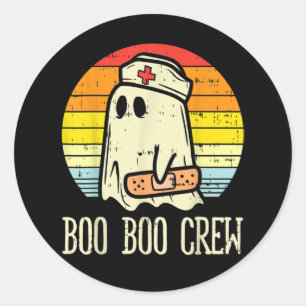 Sticker Rond Boo Boo Équipement Infirmière Halloween Pour Infir