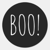 Boo Halloween | Typographie noire pour la partie É